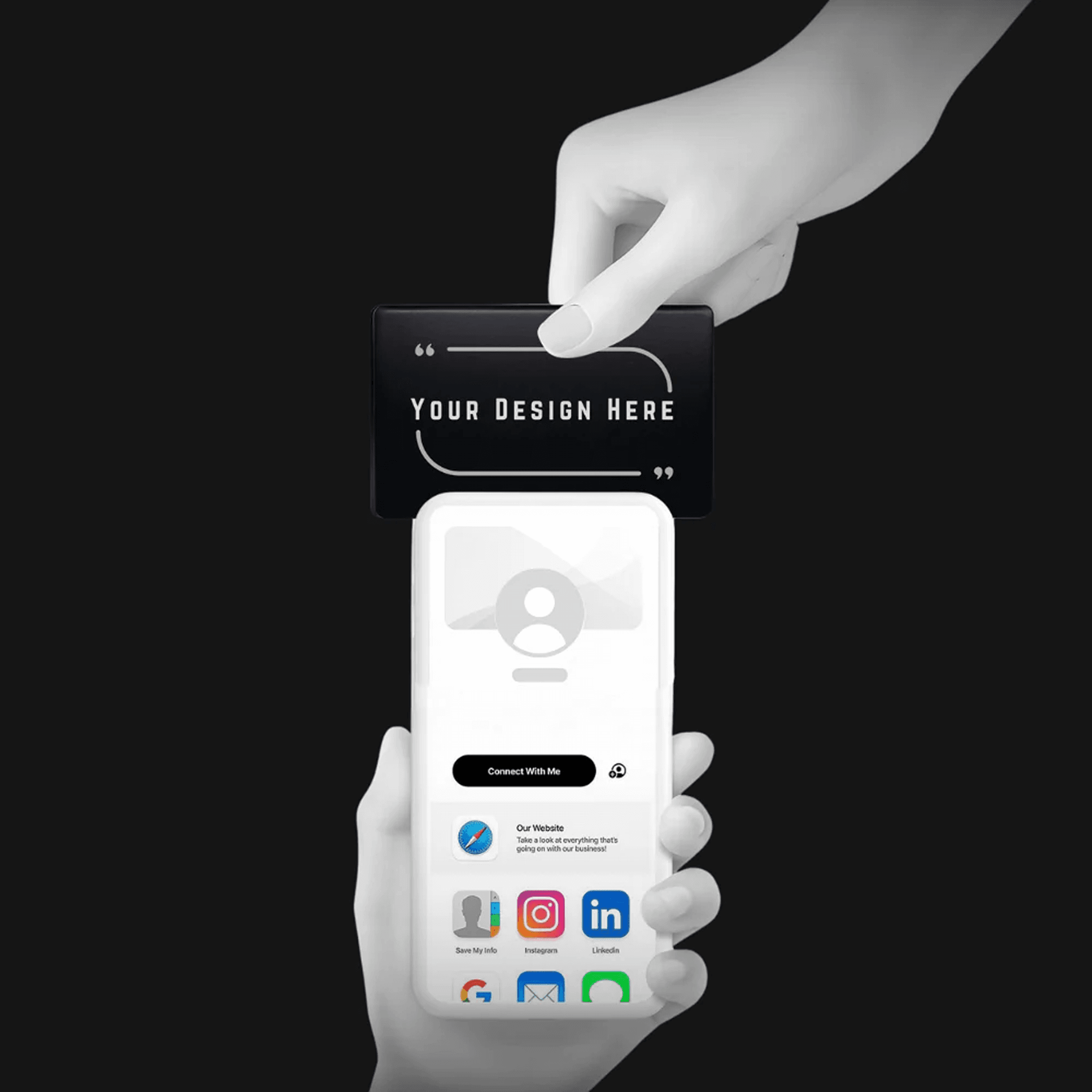 Contactless digital business card demo