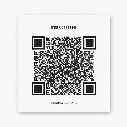 Phone and printed card showing QR code